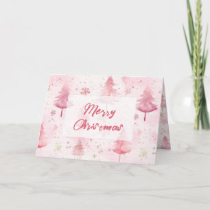 Belle carte de Noël Pine Vintage Rose