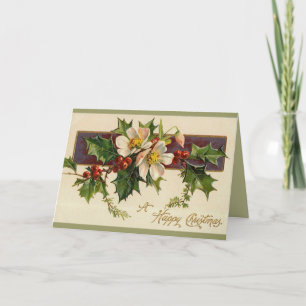 Belle carte de Noël victorienne