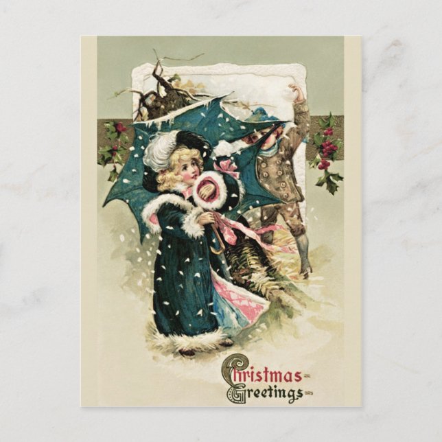 Belle carte de Noël vintage (Devant)