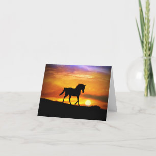 Belle carte de note blanche d'Art Cheval
