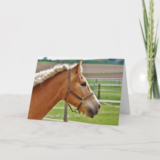Belle carte de note Cheval (Devant)