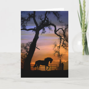Belle carte de note Cheval