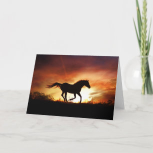 Belle carte de note Cheval de course