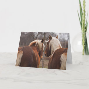 Belle carte de note pour les chevaux