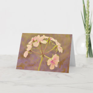 Belle carte de notes d'art rose pâle