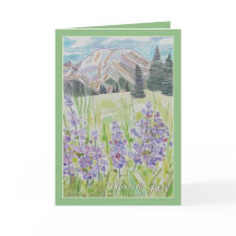 Belle Carte de remerciements de montagne