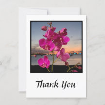 Belle Carte de remerciements orchidée