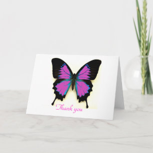Belle carte de remerciements papillon blanc