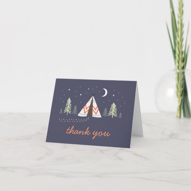 Belle Carte de remerciements Tipi (Devant)