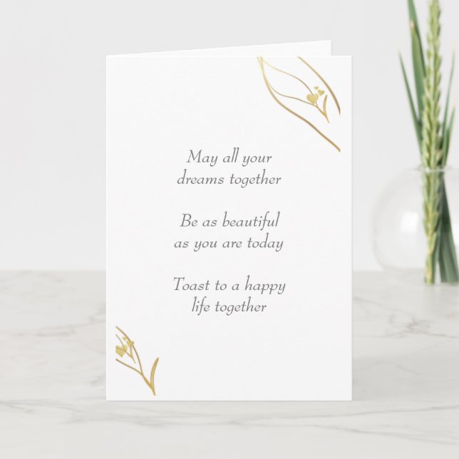 BELLE CARTE DE SALUT MARIAGE (Devant)