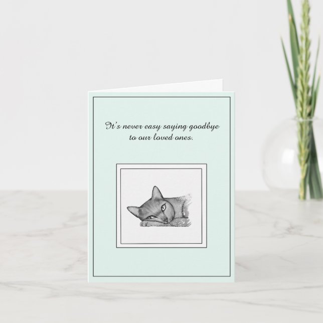 Belle Carte de Sympathie de Chat Bleu Russe (Devant)
