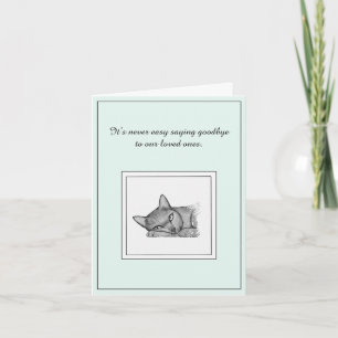 Belle Carte de Sympathie de Chat Bleu Russe