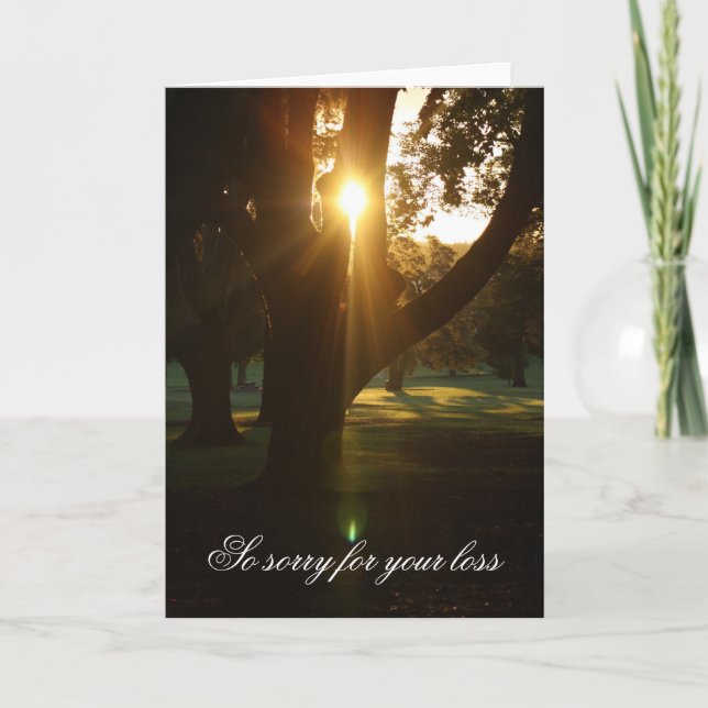 Belle Carte de Sympathie Sunset (Devant)