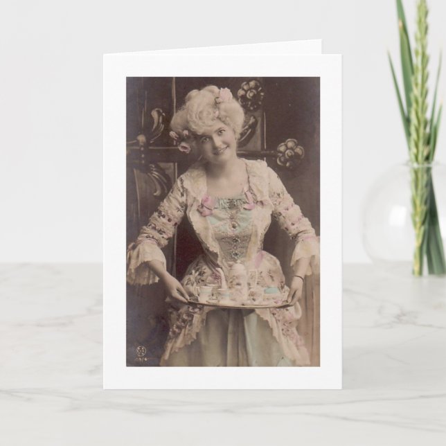 Belle carte de thé victorienne (Devant)
