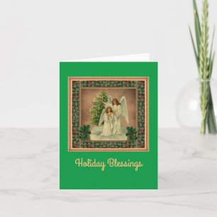 Belle carte de vacances Anges de Noël