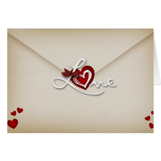 Belle carte de voeux d'amour ! (Devant horizontal)