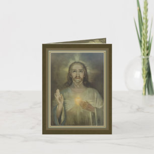 Belle carte de voeux du Sacré Coeur de Jésus