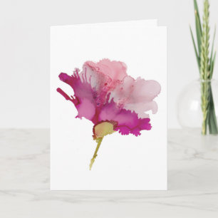 Belle carte de vœux florale rose abstraite