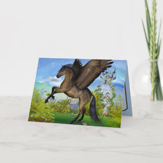 Belle carte de voeux Pegasus
