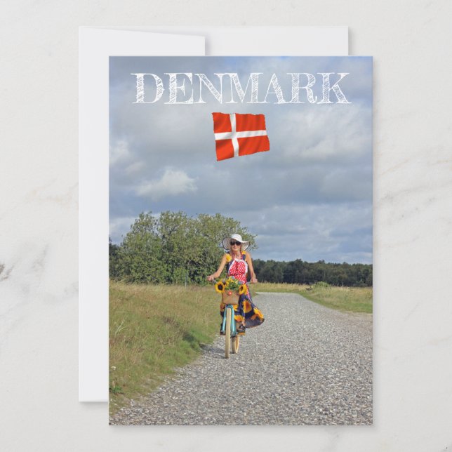 Belle carte de vœux plate Danemark! (Devant)
