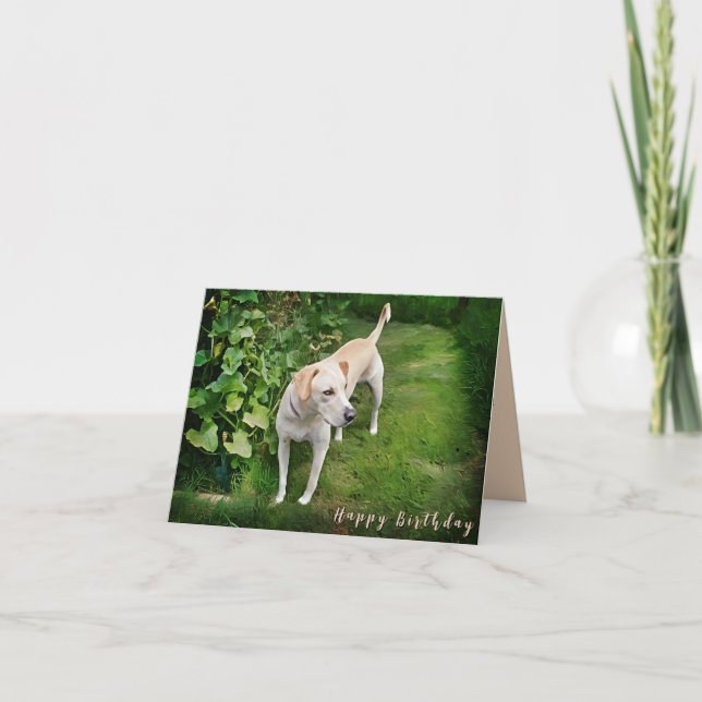 Belle carte de voeux pliée de Chien Catahoula (Devant)