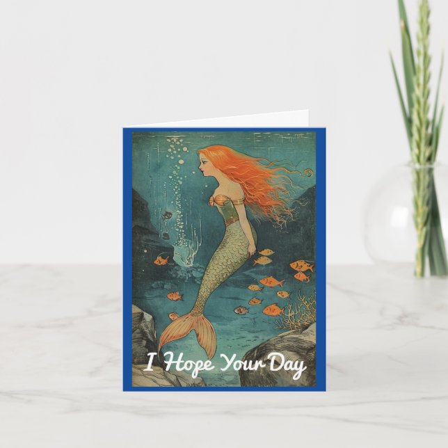 Belle carte de voeux pour l'anniversaire de Sirène (Devant)