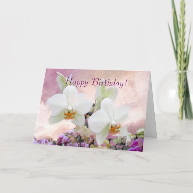 Belle carte de voeux pour l'anniversaire des orchi (Devant)