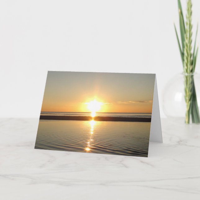Belle carte de voeux pour le coucher de soleil (Devant)