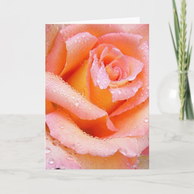 Belle carte de voeux Rose (Devant)