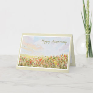 Belle carte Floral Bonne Anniversaire