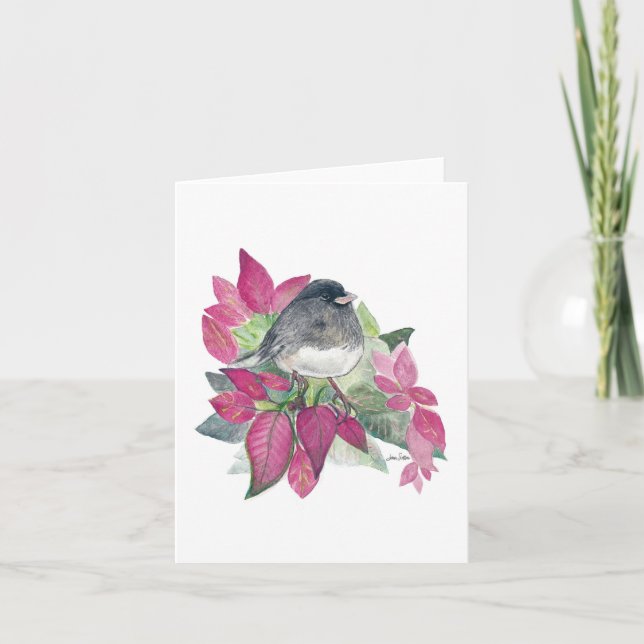 Belle carte Junco Watercolor Note (Devant)