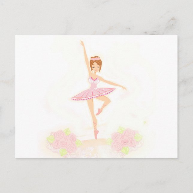 Belle carte postale ballerine (Devant)