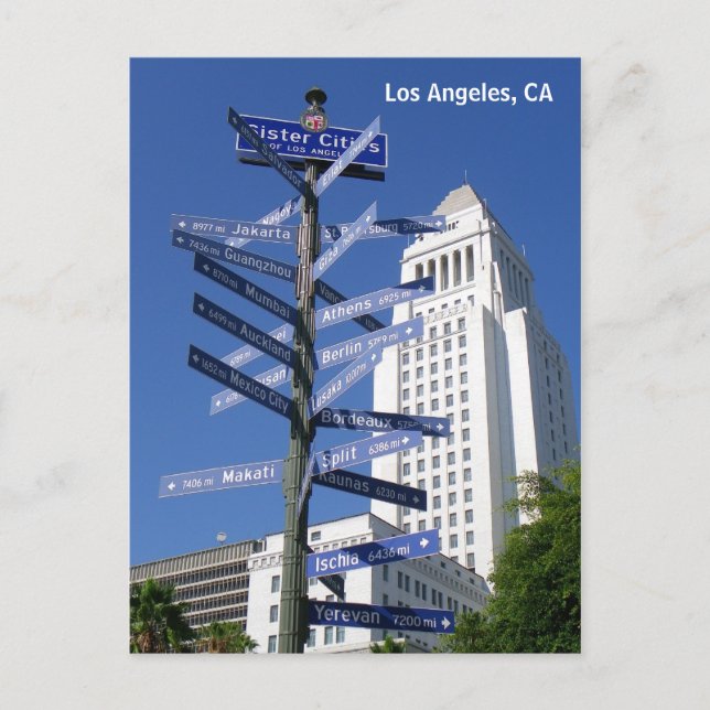 Belle carte postale du centre de Los Angeles! (Devant)