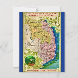 Belle carte postale du Vietnam Laos