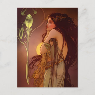 Belle carte postale femme Vintage