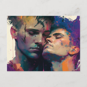 Belle carte postale Gay Love