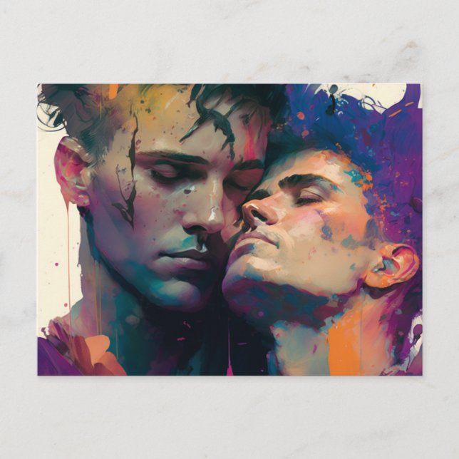 Belle carte postale Gay Love (Devant)