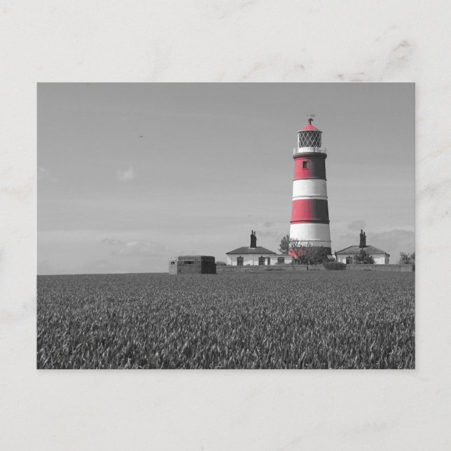 Belle carte postale Norfolk rouge & blanc phare (Devant)