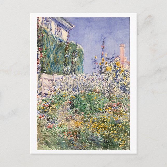 Belle carte postale Peinture Jardin (Devant)