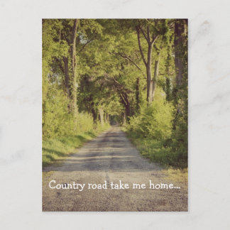 Belle carte postale Tennessee Country Road