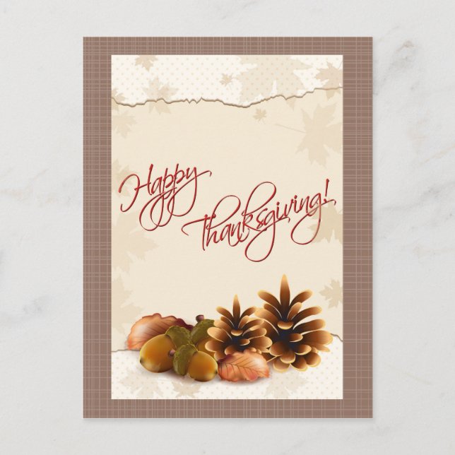 Belle carte postale Thanksgiving (Devant)