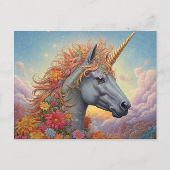 Belle carte postale Unicorn (Devant)