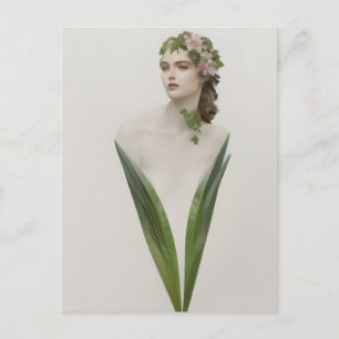 Belle carte postale Vintage femme