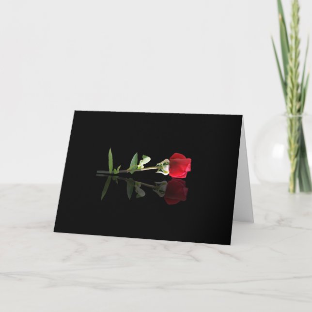 Belle carte Red Rose Note, Cartes de voeux vierges (Devant)