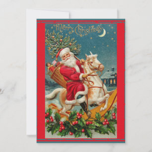 Belle carte rétro classique de Noël Vintage
