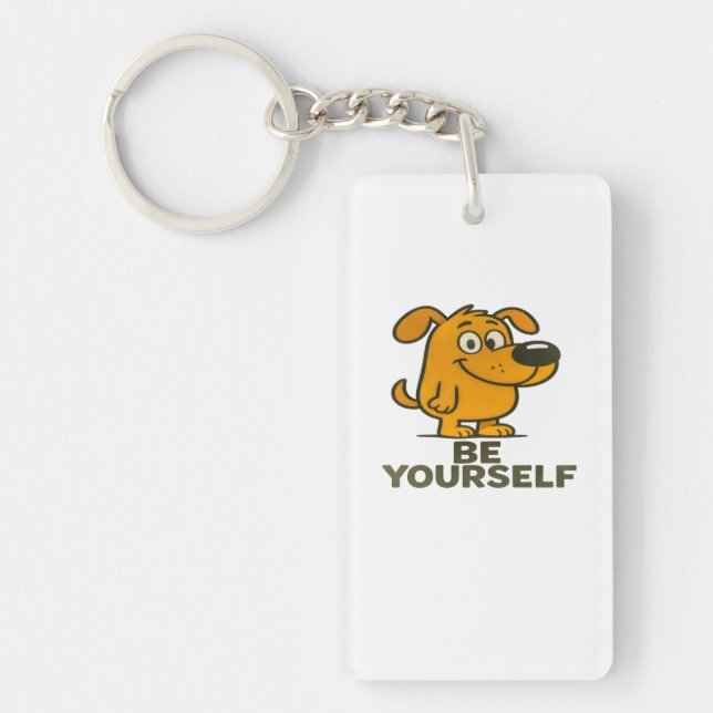 Belle Cartoon Chien Porte - clé Inspirationnel BeY (Devant)