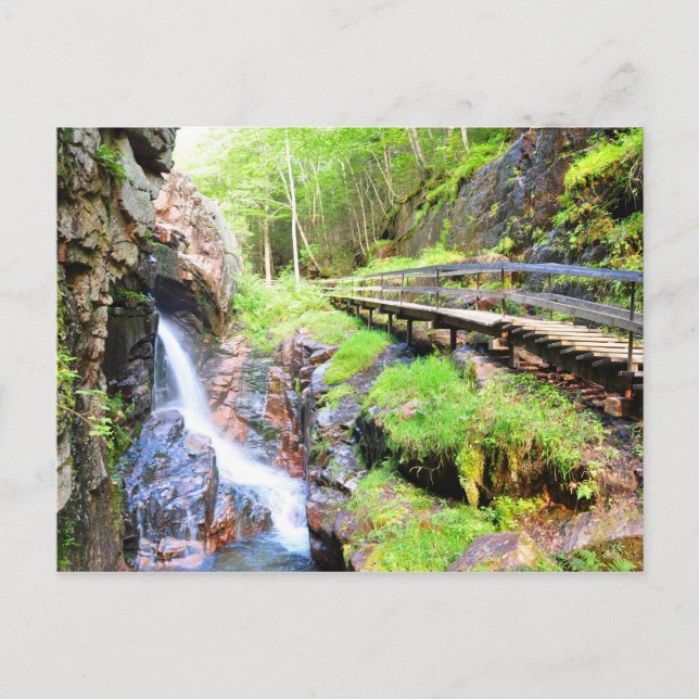 Belle Cascade naturelle Paysage NH Carte postale (Devant)