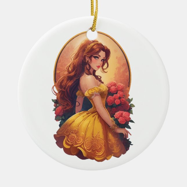 Belle  ceramic ornament (Front)