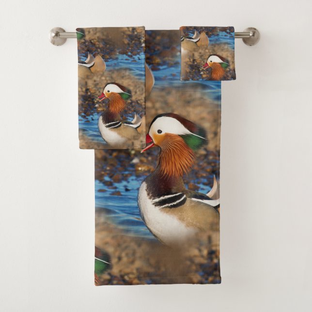 Belle Chatty Mandarin Canard à l'étang (En situation)