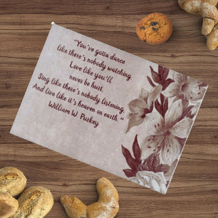 Belle citation sur une planche à découper en verre